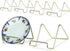 BANBERRY DESIGNS Wire Easel Display Stand Plate Holders - Smooth Plated Brass Metal - 3" H - Pack of 6 Pcs...