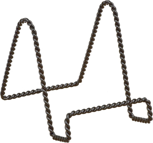Tripar Decorative Twisted Wire Stand, Black Display (4 Inch Depth) - Tabletop Display - Handcrafted Square Edge Design for Sleek & Modern Look - P...