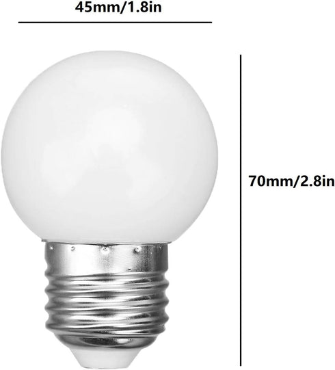 G45 LED Light Bulb 3W Globe Vanity Bulbs 30 Watt Replacement Bulb Warm White 3000K Round Night Light Bulb E26/E27 Base for Bathroom Makeup Mirror ...