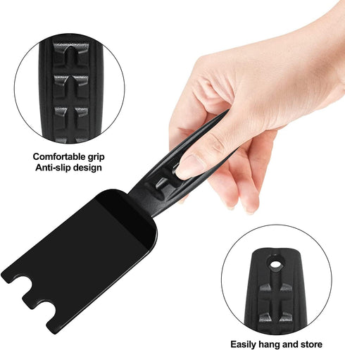 Grill Spatula Scraper for George Foreman Indoor Grills and Other Indoor Grills with Grooves, Heat Resistant Cleaner Tool, Comfortable Grip...