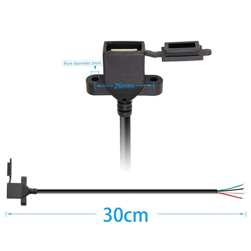 RIIEYOCA USB Female 4pin Bare Wire,USB 2.0 Power Data Cable with Dust Cap DIY Pigtail Cable,for and USB Equipment Installed or Replace Repair...