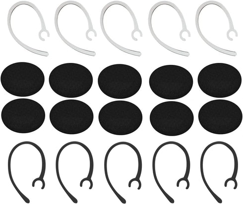 Zotech Universal Small Clamp Bluetooth Ear Hook Loop Clip and Foam Set of 20...