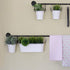 34.3 inch Industrial Pipe Pot Bar Rack with 15 S Hooks Rustic Iron Pots and Pans Hanging Rail Pipe Towel Holder Wall Mounted Detachable Kitchen Ut...