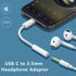 USB-C to 3.5 mm Headphone Jack Adapter for iPhone 15, USB C to Aux Audio Braided Cable Cord Compatible with iPad Pro, MacBook Pro, Samsung Galaxy ...