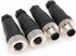 Eonvic 2 Sets M12 5 Pin Male & Female A Code Circular Aviation Plug Industrial Sensor Connector 60V 4A Waterproof Straight 12mm Connector Plug Cab...