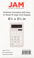 JAM PAPER Desktop Calculator - 10 Digit LCD Display - 3 3/4 x 6 3/4 Inches - White - Sold Individually...