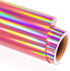 Rose Gold Holographic Vinyl - 12" X 6 ft Glossy Adhesive Permanent Vinyl for Crafts, Expressions, Cameo, Decal, Signs, Stickers - Rainbow...