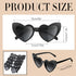 12 Pairs Heart Shaped Sunglasses Bachelorette Heart Sunglasses Cat Mod Retro Eyeglasses for Women Wedding Party...