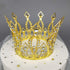JANOU Crown Tiara Cake Topper Crystal Children Hair Ornaments for Wedding Birthday Baby Shower Party Cake Decoration (Gold)...