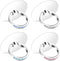 4 Pcs Diamond Phone Ring Holder Grip, Transparent Cell Phone Finger Ring Grip Kickstand, 360° Degree Rotation Finger Ring Stand, Compatible with M...