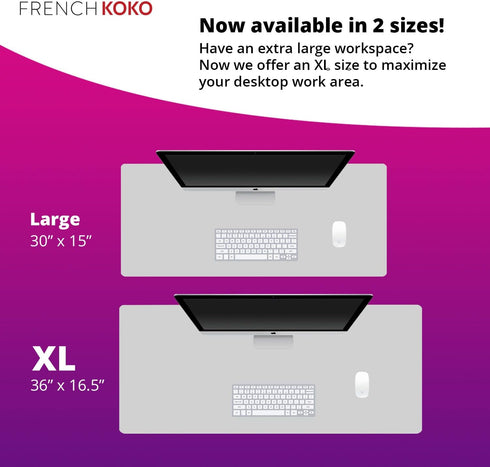 French Koko Large Mouse Pad, Desk Mat, Keyboard Pad, Desktop Home Office Decor School Essentials College Cute Extended Laptop Protector Accessorie...
