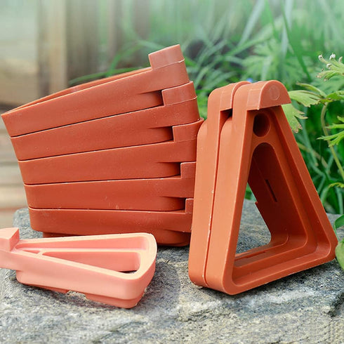 mollensiuer 4 Pieces Plastic Plant or Flower Pot Feet Invisible Flower Pot Risers Potted Plant Stand for Indoor Outdoor Gardening Plant Container ...
