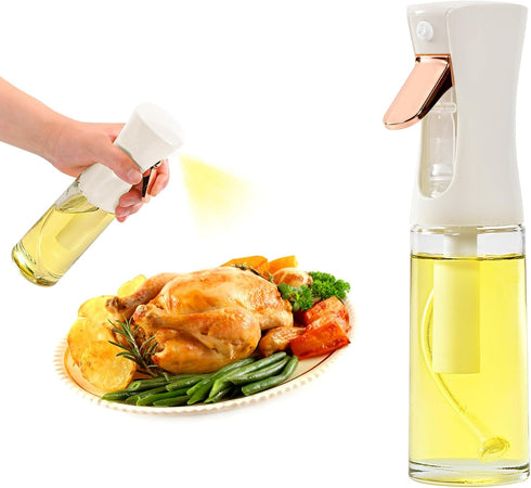 Oil Sprayer for Cooking, 220ml olive oil sprayer, oil spray bottle for Air Fryer, oil mister for Baking, Salad Dressings, Grilling (Glass Bottle, ...