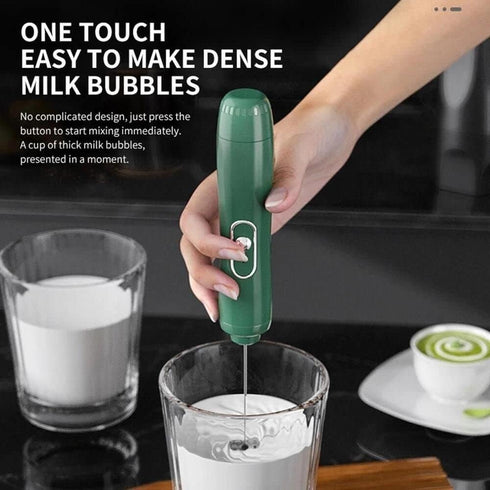 Handheld Milk Frother - Battery Operated Drink Mixer for Coffee, Electric Foam Maker Whisk, Stainless Steel Milk Foamer...