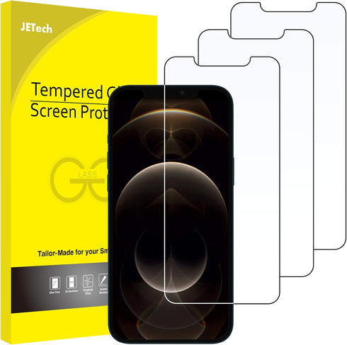 JETech Screen Protector for iPhone 12 Pro Max 6.7-Inch, Tempered Glass Film, 3-Pack...