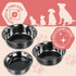 2pcs Stainless Steel Dog Bowls, Hammered Thickened Metal Dog Bowl Feeding or Water Bowls for Small/Medium/Large Sized Dogs & Cats Stackable Metal ...