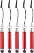 MECCANIXITY 5pcs Metallic Stylus Pen Retractable Aluminum Alloy Mini Capacitive Pens for Universal All Touch Screen Devices, Red......
