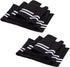 BENECREAT 2Pcs Elastic Fiber Ribbing Fabric, Black Stripes Pattern Knitted Waistband Knit Ribs Welts, Cuffs, Neck Bands for Trimming and Edging Ga...