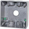 Sigma Electric, Gray, Size Sigma Engineered Solutions, 14353-5 3/4-Inch 5 Hole 2-Gang Box...