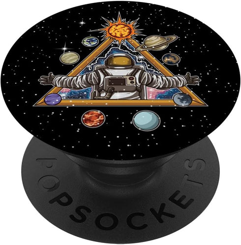 Spiritual Astronaut Meditates In Space And feels The Galaxy PopSockets Adhesive PopGrip...
