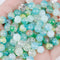 Niziky 100PCS Glass Beads for Jewelry Making, Mix 8MM Green Crackle Lampwork Glass Beads Aurora Crystal Beads Matte Gemstones Spacer Beads Kits fo...