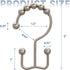 Titanker Shower Curtain Hooks Rings, Rust-Resistant Metal Double Glide Shower Hooks for Bathroom Shower Rods Curtains, Set of 12 Hooks - Matte Nic...