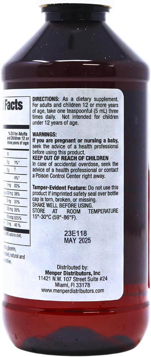 B-Complex Syrup, Skin Hair, Nervous System and Heart Health (8 Fl Oz/Pack of 1)...