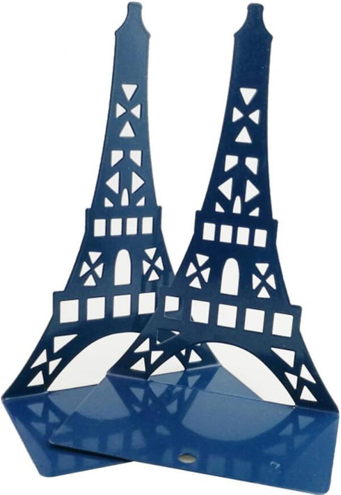 Winterworm Stylish Modern Paris Eiffel Tower Metal Decorative Bookend Book End Book Organizer for Library School Office Home Desk Study Gift(Blue)...
