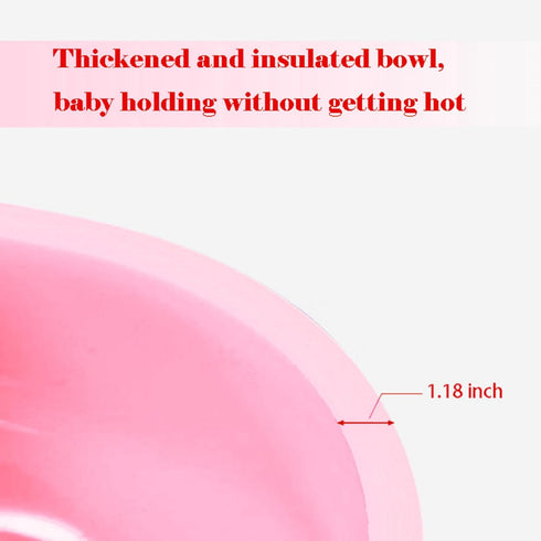 Silicone Baby Bowl Stay Put as Independent Eater Led Weaning Supply,The Ducky Cartoon Suction Dishware with Protrusion is Spill and Topple Proof f...