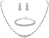 UDYLGOON Crystal Bridal Jewelry Set Tennis Earrings Necklace Bracelet Set for Women Bride Bridemaid Prom Wedding Accessories...