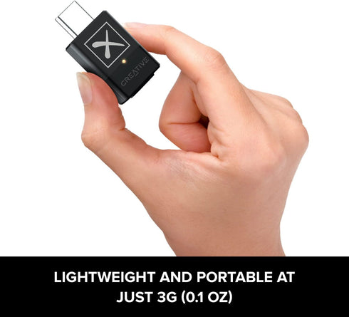 Creative BT-W3X Smart Bluetooth 5.3 Audio Transmitter with aptX HD, High-Definition 24-bit / 48 kHz Audio, Device-Switching Function, Works with P...