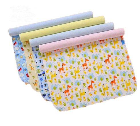 4pcs Pack Baby Infant Waterproof Cotton Changing Pads Washable Resuable Diapers Liners Mats (4pcs Pack-18"x12")...