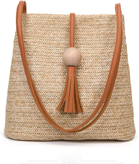 GL-Turelifes Round Summer Straw Bag Big Weave Handbags Beach Shoulder Bags Vocation Tote HandbagsTravel Bag for Women...