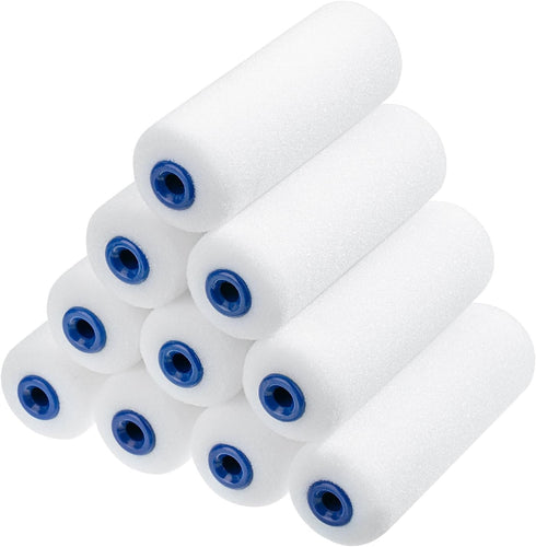 Bates- Foam Paint Roller Covers, 10 Pack, 4 Inch, Paint Roller 4 Inch, High Density Foam Roller Paint Covers, 4 Inch Paint Roller, Paint Rollers 4...