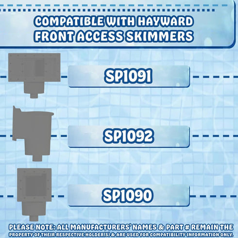 Poolzilla Skimmer Vacuum Plate - Compatible with Hayward Front Access Skimmer Models SP1090, SP1091 and SP1092 - Above-Ground Pool Skimmer...