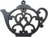 Teapot Cast Iron Trivet for Hot Pots & Kitchen & Dining Table, Gift for Home, Metal Wall Art & Home Decor, 2 or More for Set, Black, 8 by 6.1 Inch...