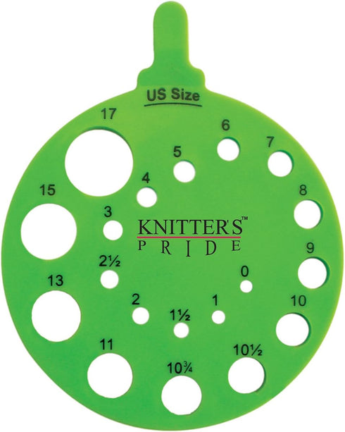 Knitter's Pride-Round Needle Gauge, Envy, US 0 to US 17...