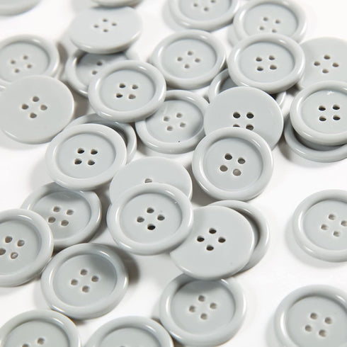 60pcs Gray Buttons Sewing Plastic Resin 1inch Buttons for crafts Flatback Large Grey Buttons 4 Holes DIY Craft Sewing Buttons (Gray 25mm/1inch)...