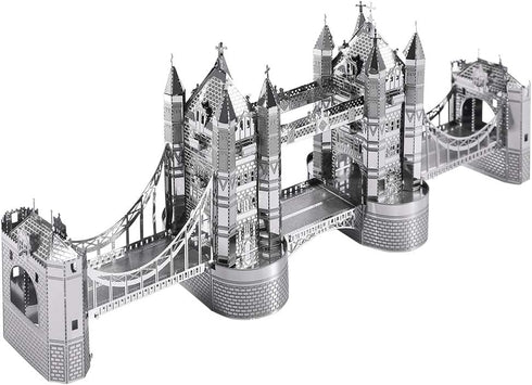 Piececool 3D Puzzles for Adults, London Tower Bridge Metal Models Kit, Famous Landmarks Architecture Building Blocks Models Kits, DIY Craft Toys G...