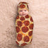 Burrito Pizzas Newborn Swaddling Blanket Beanie Hat Sets Soft Baby Receiving Funny Food Blanket Soft Sleeping Bag New Born Soft Sleep Sacks for Bo...