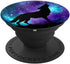 Galaxy Wolf Star Surreal Wild Lone Wolves Double-Exposure PopSockets Adhesive PopGrip...