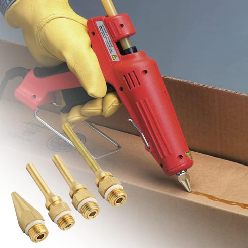Mesee 4pcs Hot Melt Glue Gun Nozzle Set for 11mm Thread Power Tools, Long Short Small-bore Large Diameter Pure Copper Nozzle Tips 2.0x70mm 2.0x50m...