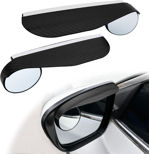 2PCS Car Blind Spot Mirror, Car 2-in-1 Rearview Blind Spot Mirror Rain Eyebrow, Side Mirror Rain Guard, Adjustable Expanded View Reversing Mirror,...