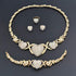 Giffor 14K Gold Filled Jewelry Set Necklaces For Women Bracelets Stud Earrings And Rings Sweetheart Gifts...