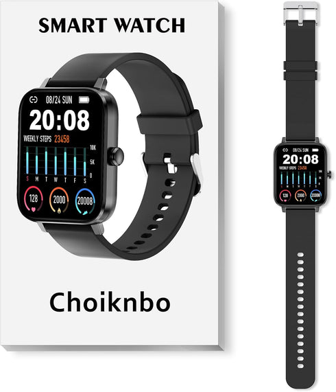 Smart Watch Full Touch Smart Watches for Android iOS Phones Compatible (Answer/Make Call) Smart Fitness Tracker Watch for Women Man Waterproof Sma...