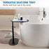 Bloss Counter Tray Set for Bathroom/Kitchen - 7.9" Silicone Tray for Kitchen Countertop, Soap and Sponge Holder, Bathroom Vanity Traty for Perfume...