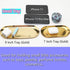 Stainless Steel Decorative Tray, Set of 2, 9 Inch Long, Jewelry Dish Cosmetics Organizer Bathroom Clutter Serving Platter Small Storage Tray, Oval...