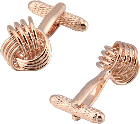 Twist Knot Cufflinks in Gift Case Cuff Links for Men Lady Daily Shirt Buttons Business Wedding Gift Party Tuxedo Shirt Accessory...