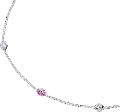 AeraVida Multicolor Small Sparkling CZ 925 Sterling Silver Adjustable Anklet | Casual Versatile 2in1 Ankle Bracelet | 9 inch...