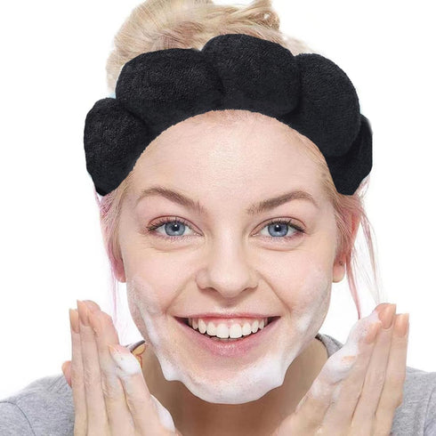Spa Headband for Washing Face, Premium Makeup Headband, Skincare Headbands, Non Slip Sponge Headband for Women Girls, Yoga Sports Makeup Removal H...